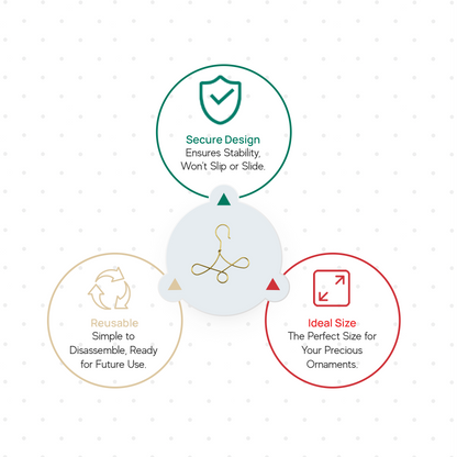 25 Gold Brass Hangers for Miniature Christmas Ornament - Crochets Stylisés Each Holds 3 Miniature QXM6502, QXM3246