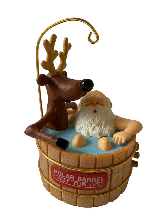 1986 Santa's Hot Tub Hallmark Ornament (Santa's Hot Tub) QX4263