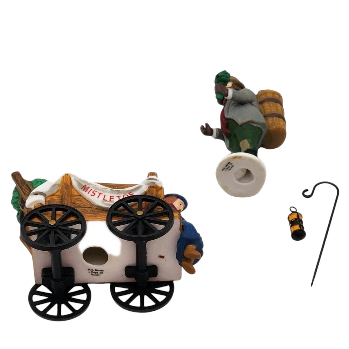 Vintage Chelsea Market Mistletoe Monger & Cart (Setof 2) (Department 56) 1433975