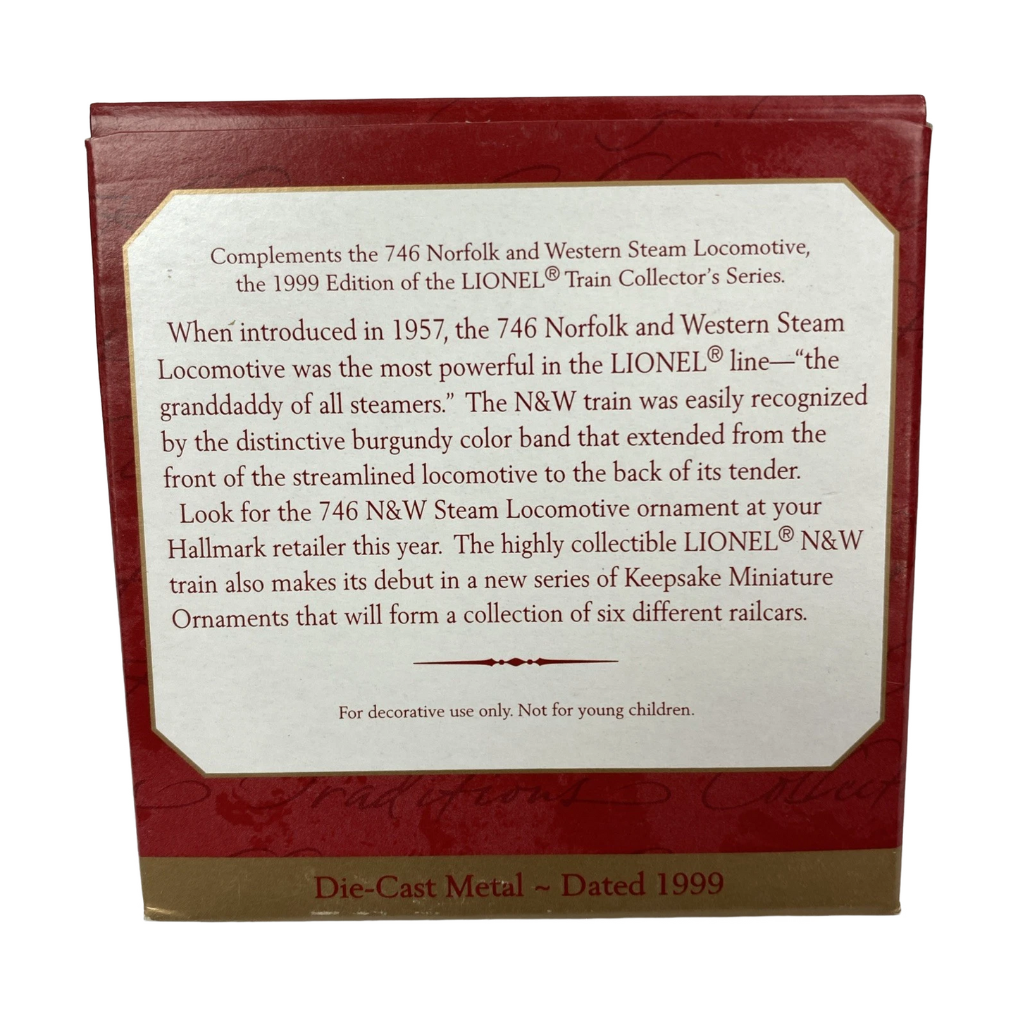 1999 Lionel 746 Norfolk and Western Tender (Lionel)