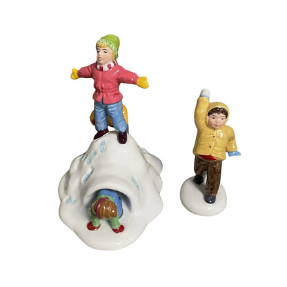Vintage Fun in the Snow (Set of 2) - The Original Snow Village (Department 56) 55125