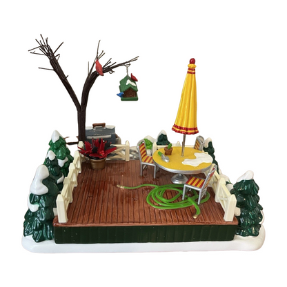 1999 “The Backyard Patio” (Set of 2) – Department 56 Original Snow Village, Item #52836