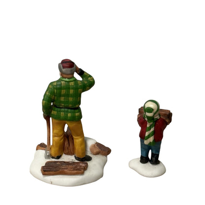 1988 “Wood Cutter and Son” (Heritage Village Collection) – Set of 2