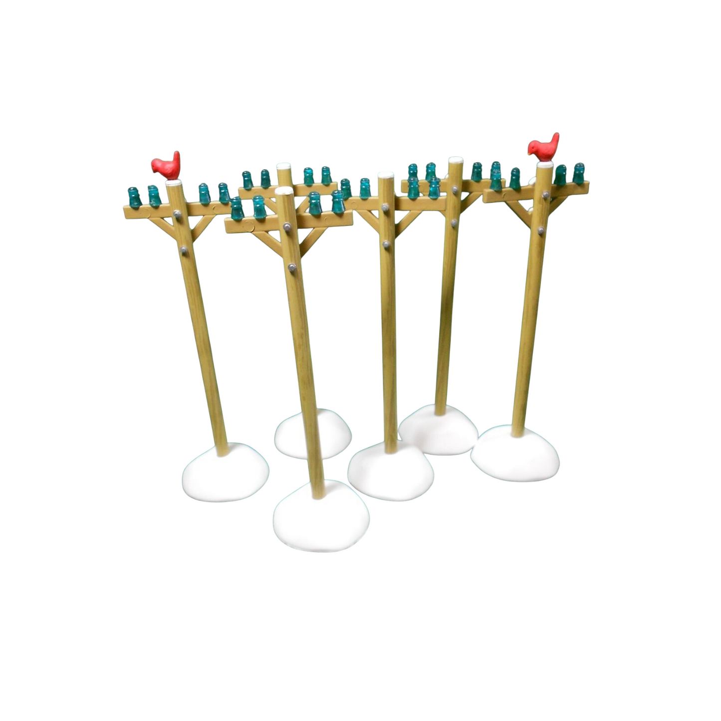 1997 “The Telephone Poles” (Set of 6) – Department 56 Village Accessories – Item #52656