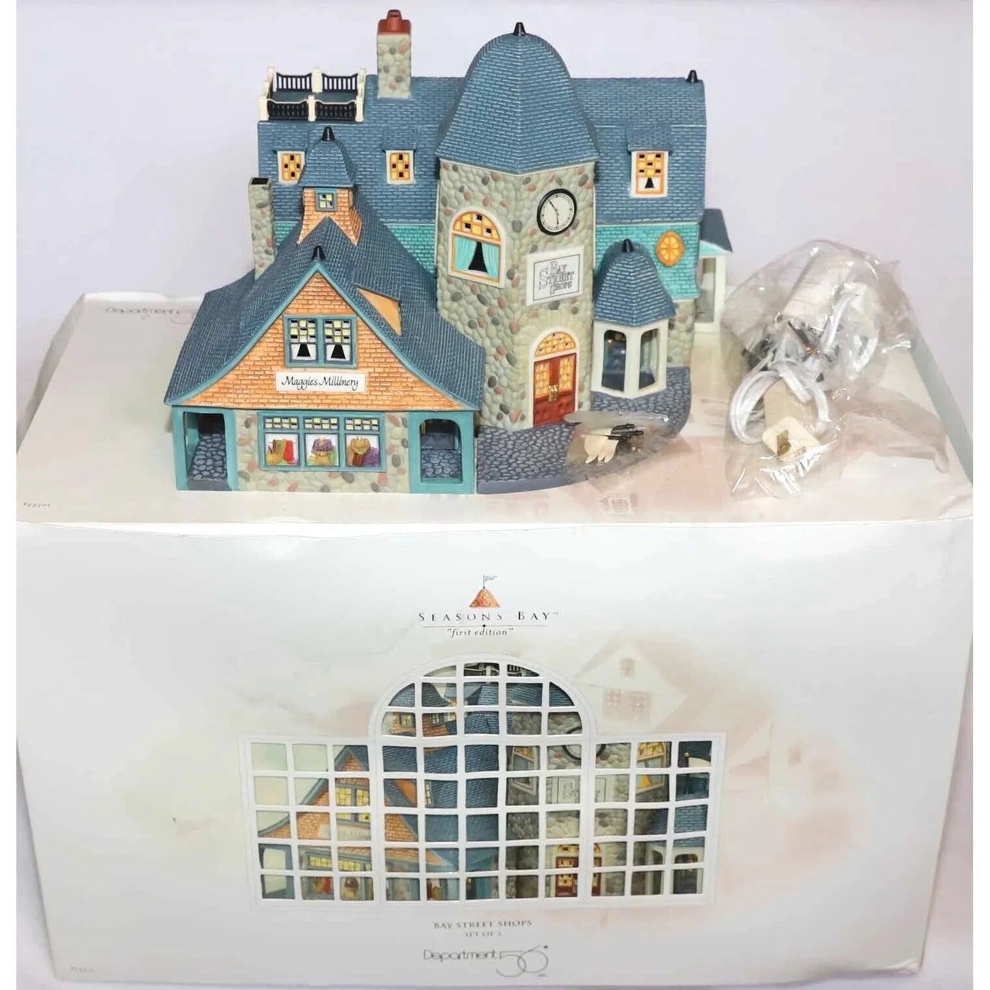 Vintage Bay Street Shops (Set of 2) - Seasons Bay (Department 56) 53301