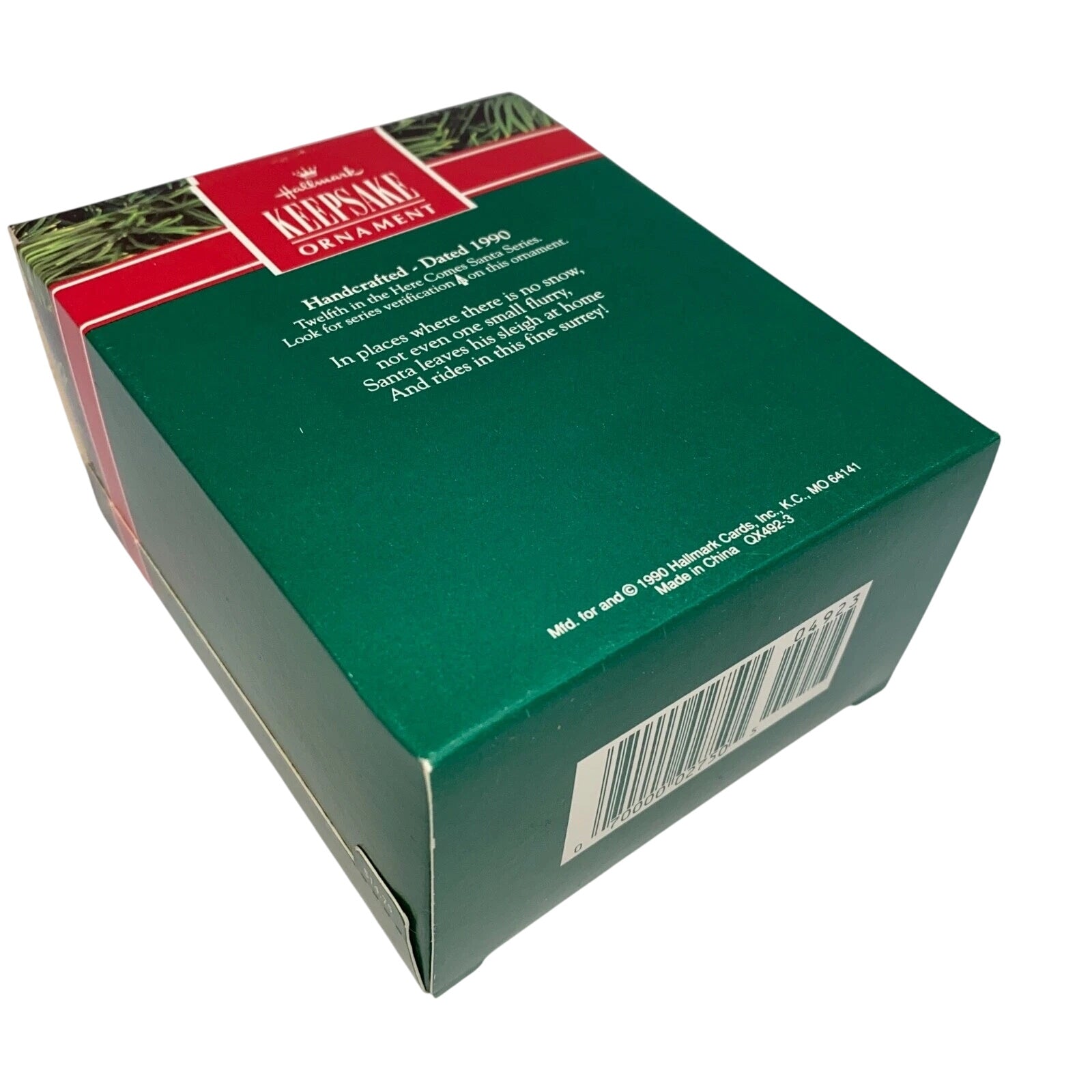 1990 Festive Surrey Hallmark Ornament (Here Comes Santa) QX4923