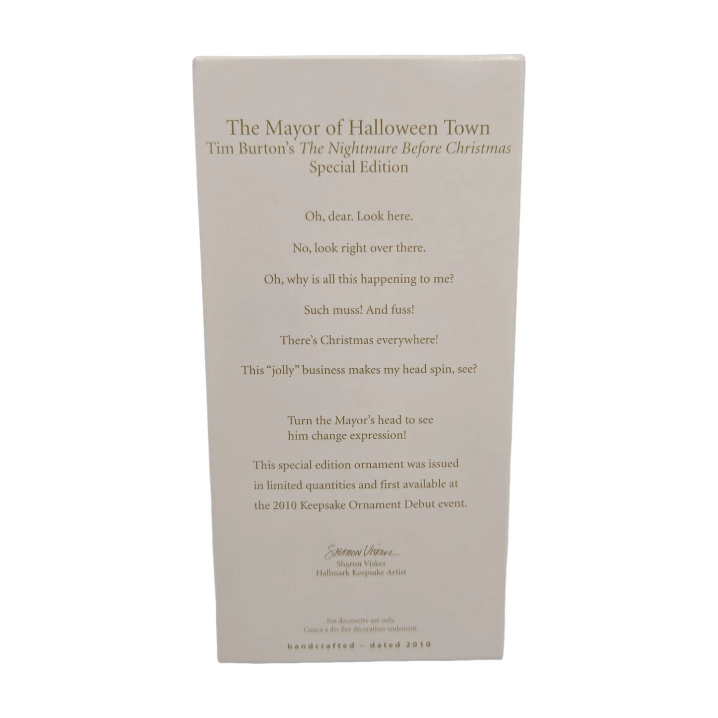 2010 The Mayor of Halloween Town Hallmark Ornament (Tim Burton's The Nightmare Before Christmas) QXE3006