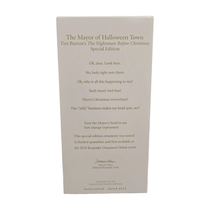 2010 The Mayor of Halloween Town Hallmark Ornament (Tim Burton's The Nightmare Before Christmas) QXE3006