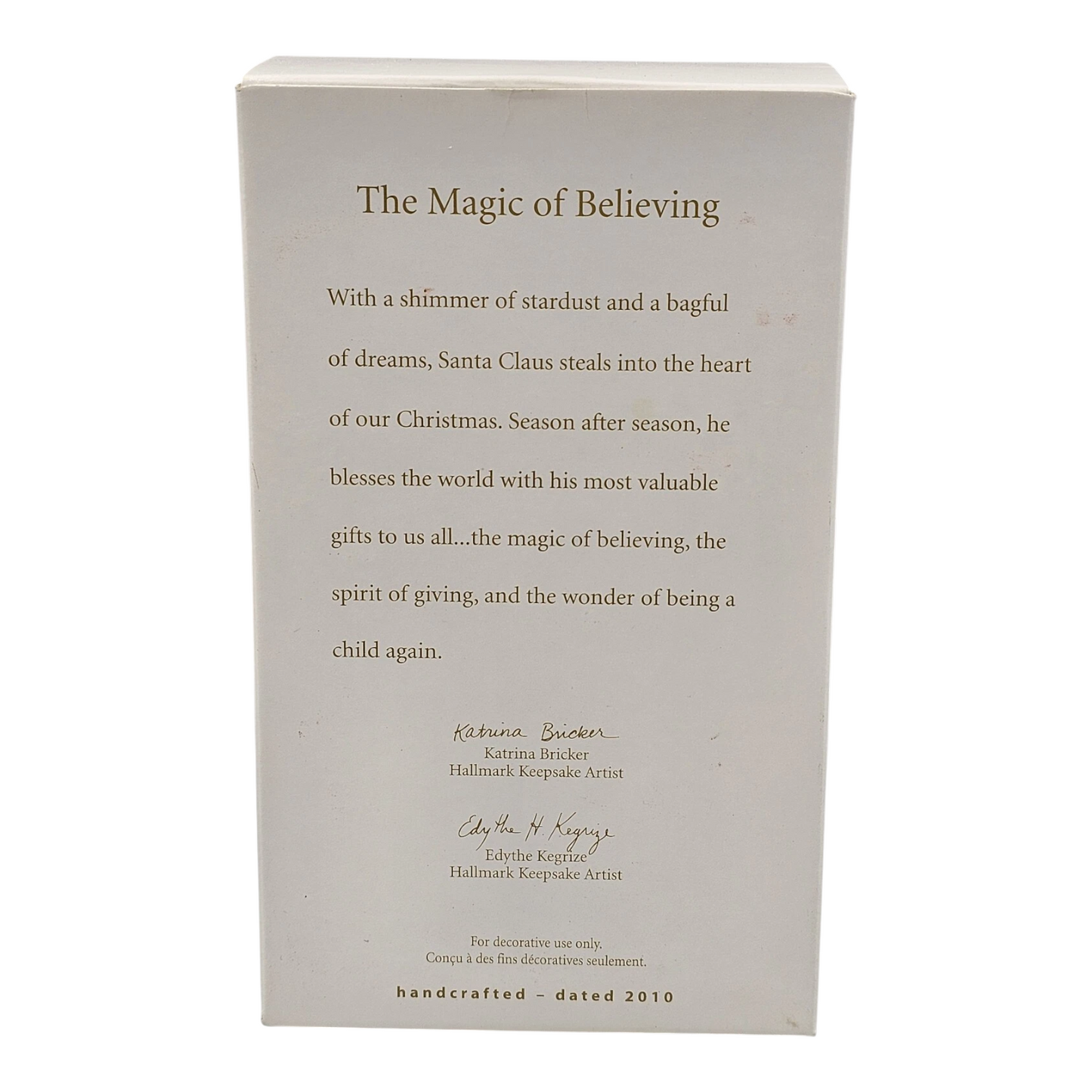 2010 The Magic of Believing (Santa Claus)
