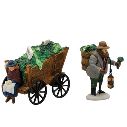 Vintage Chelsea Market Mistletoe Monger & Cart (Setof 2) (Department 56) 1433975