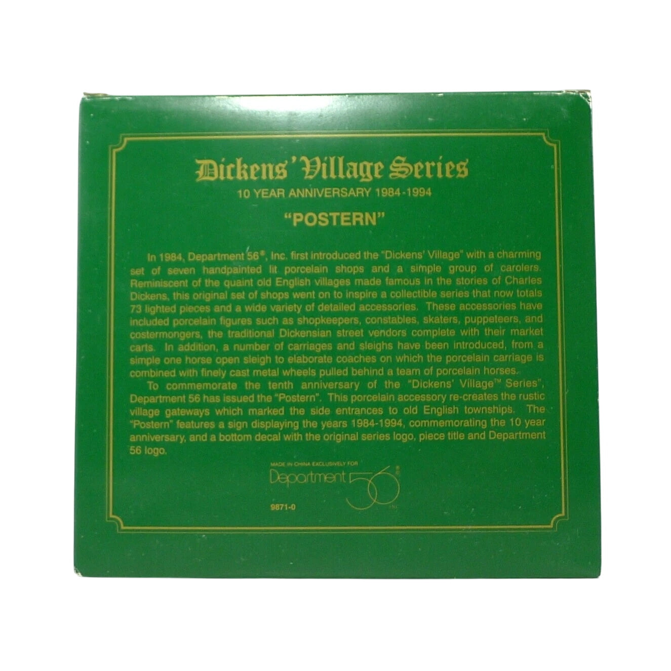1990 Postern - Dickens' Village Series (Department 56) 9871-0
