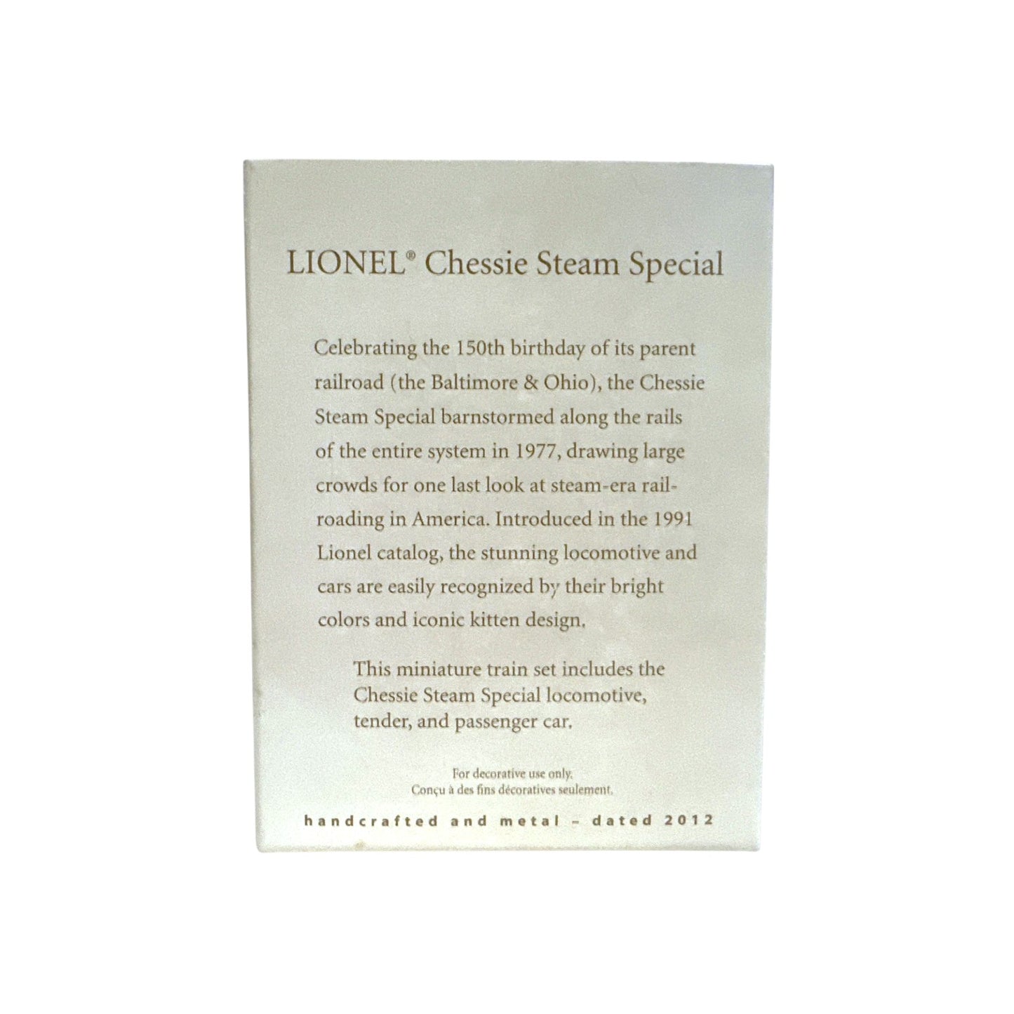 2012 Lionel Chessie Steam Special (Lionel)