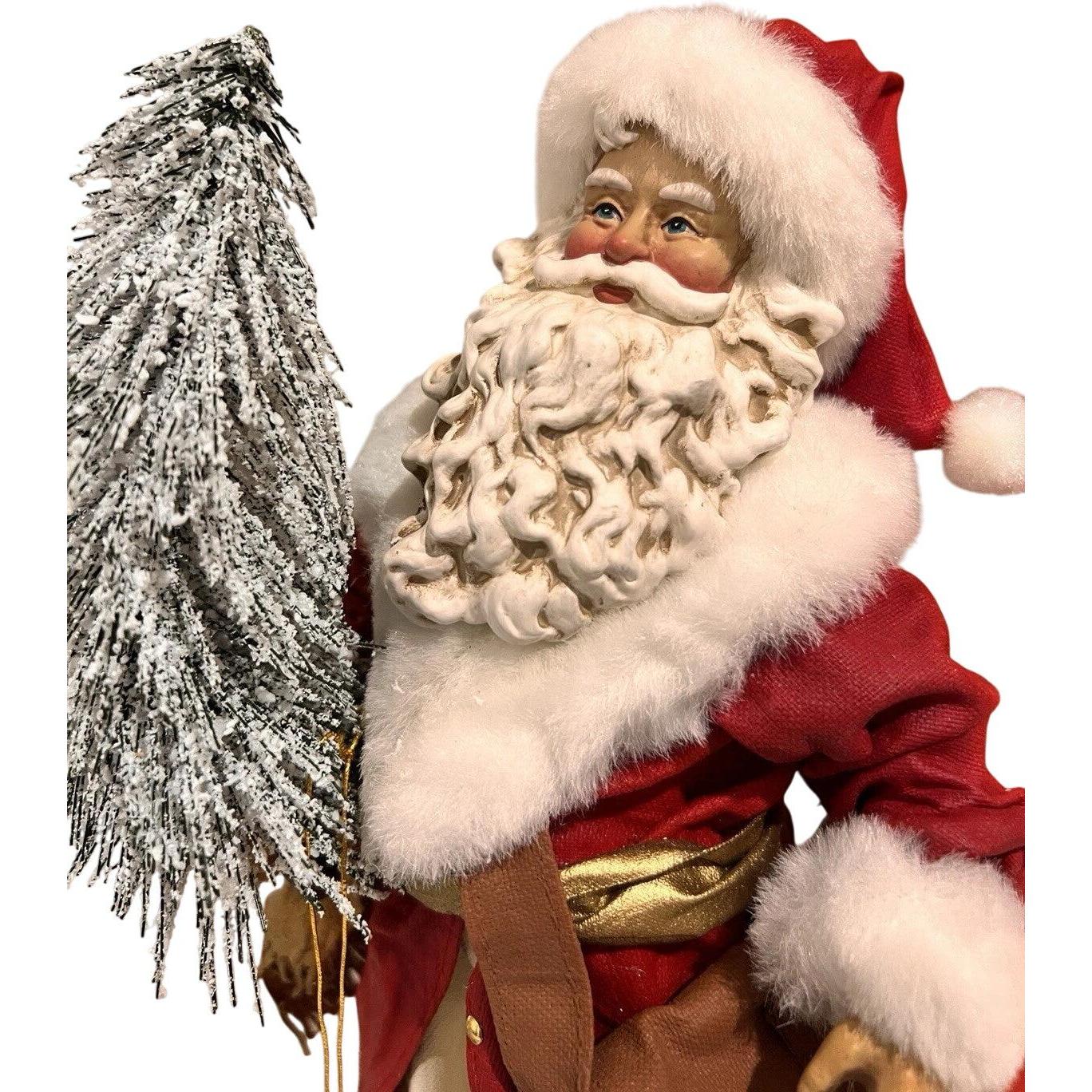 "A Tree for the Children" Santa Collection: Festive Santa Claus Figurine for Holiday Decor