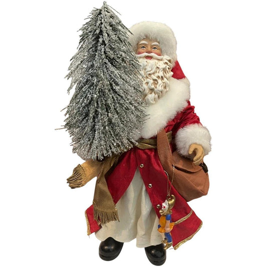 "A Tree for the Children" Santa Collection: Festive Santa Claus Figurine for Holiday Decor