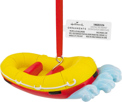 1HGO3526 Hallmark Inflatable Raft Christmas Ornament (Travel)