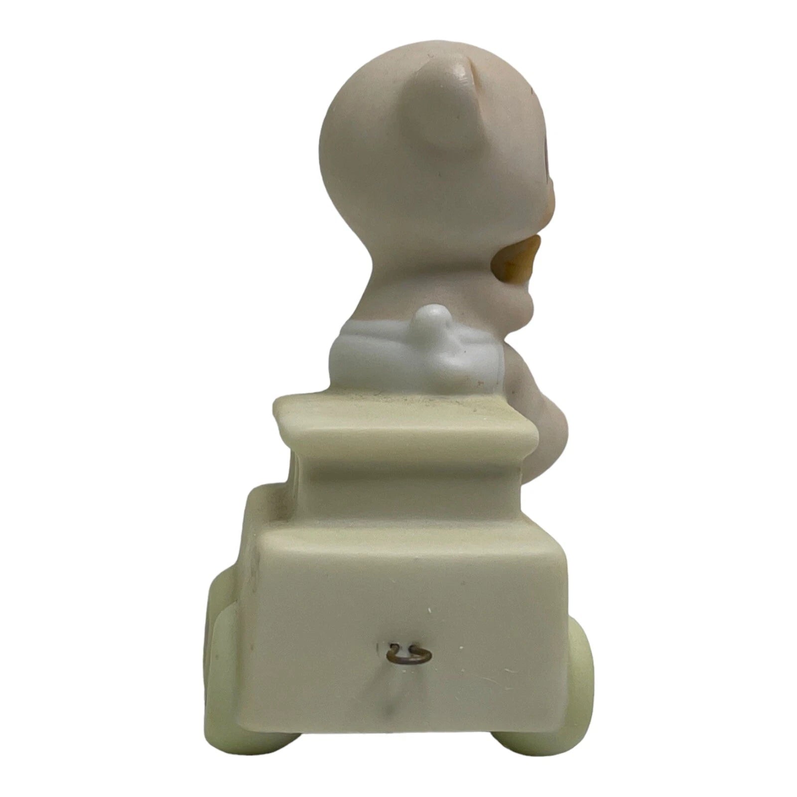 Adorable Birthday Train Figurine with Teddy Bear for Baby - 2.75 inches