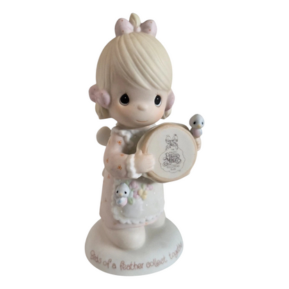 Adorable Precious Moments Girl Figurine: Heartwarming Porcelain Bisque