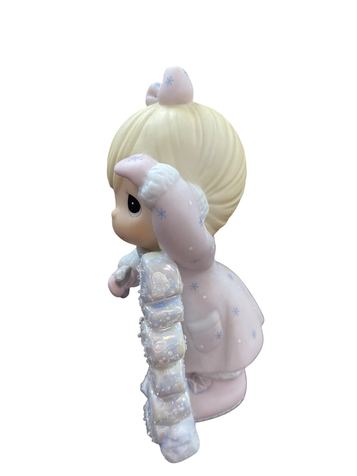 Adorable Precious Moments Girl and Dog Figurine: Heartwarming Letter Writing Moment