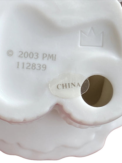 Adorable Precious Moments Girl and Dog Figurine: Heartwarming Letter Writing Moment