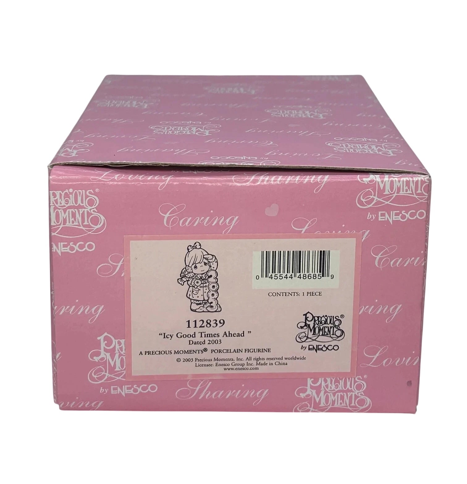 Adorable Precious Moments Girl and Dog Figurine: Heartwarming Letter Writing Moment