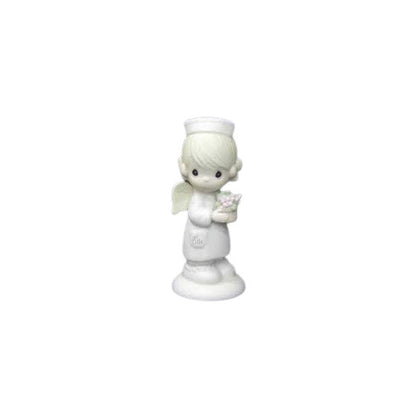 Authentic Precious Moments Figurine: Heartwarming Boy and Girl in Medical Role, Capturing Compassion and Care