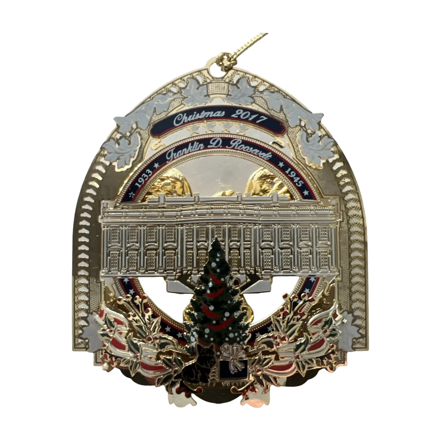 Calvin Coolidge Inspired 2015 Ornament with White House Silhouette