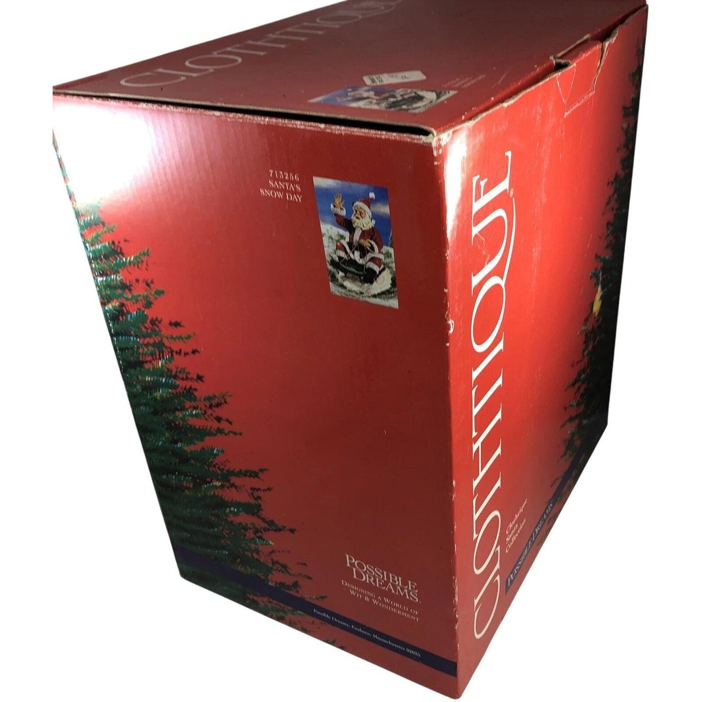 Clothtique 2000 Possible Dream Santa's Snow Day Xmas Figure - Festive Holiday Decor