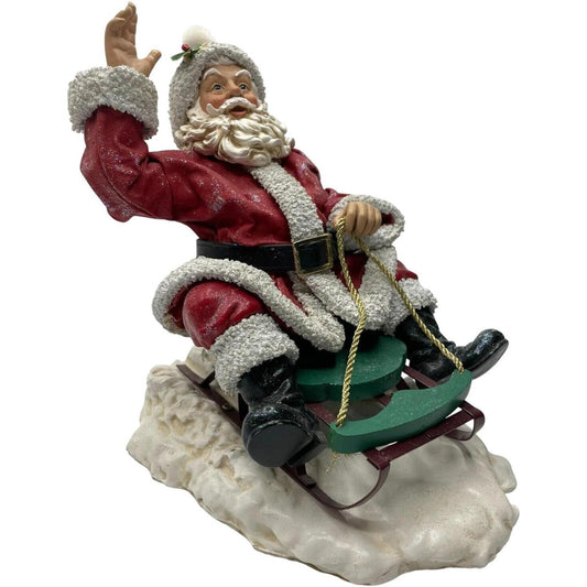 Clothtique 2000 Possible Dream Santa's Snow Day Xmas Figure - Festive Holiday Decor