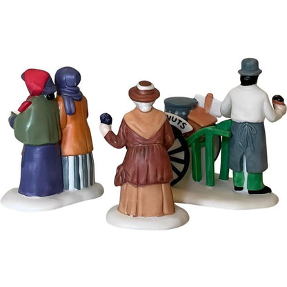 Department 56 Accessory "Violet Carolers Chestnut Vendor" - Charming Holiday Scene
