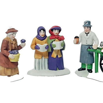 Department 56 Accessory "Violet Carolers Chestnut Vendor" - Charming Holiday Scene