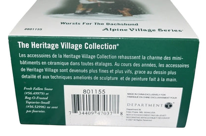 Department 56 Alpine Village "Wursts for the Dachshund" Accessory Figurine - Charming Holiday Decor