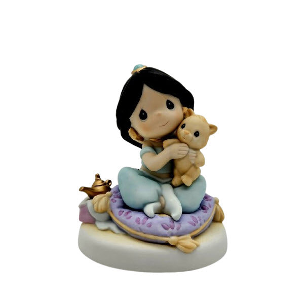 Disney Princess Jasmine Figurine - Teal Outfit, Flowing Hair, Signature Teardrop Eyes