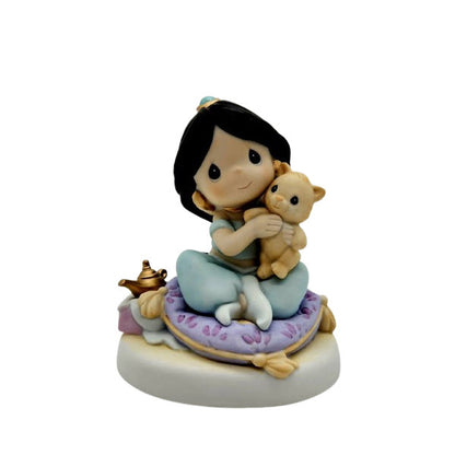Disney Princess Jasmine Figurine - Teal Outfit, Flowing Hair, Signature Teardrop Eyes