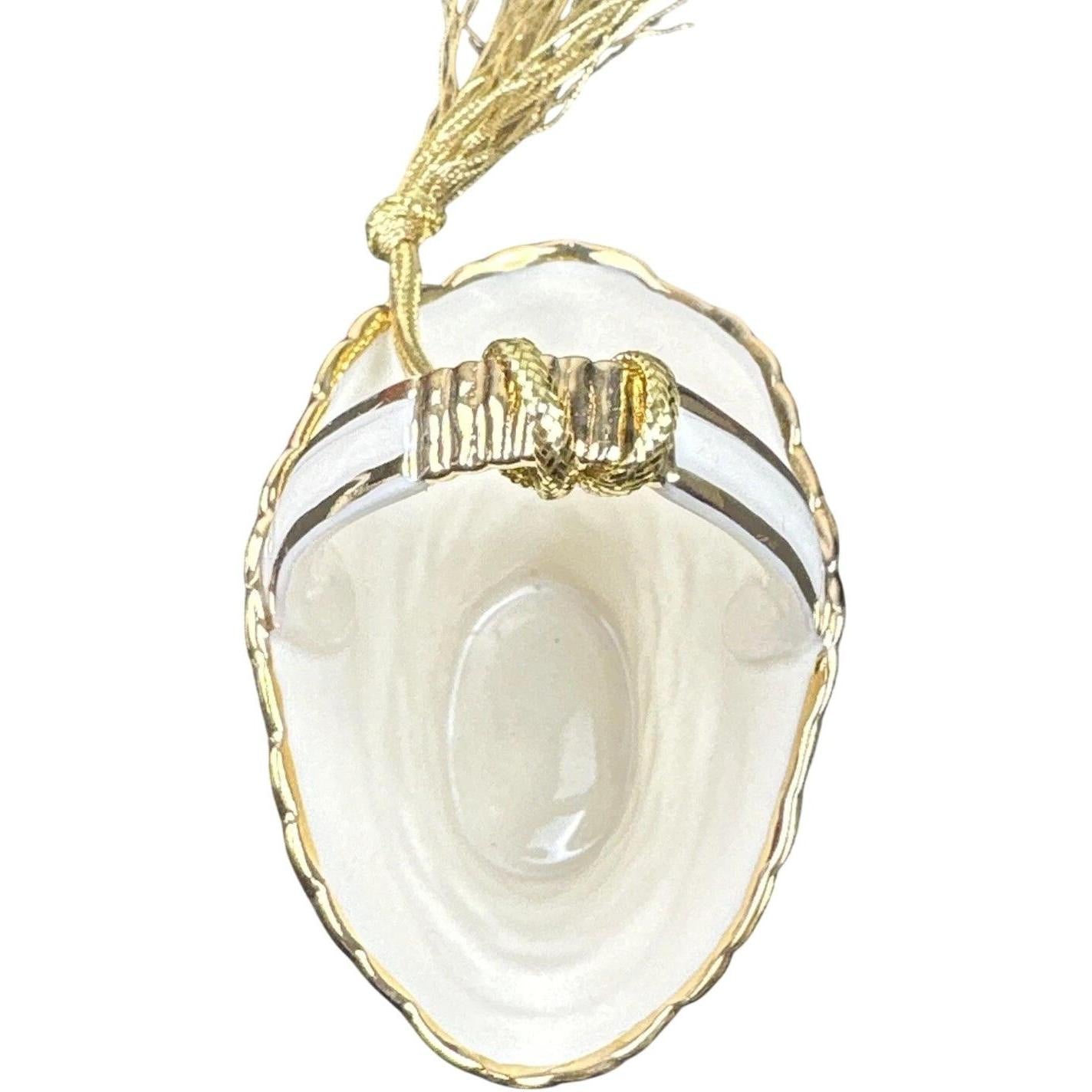 Elegant Porcelain Jar Ornament for Holiday Decor