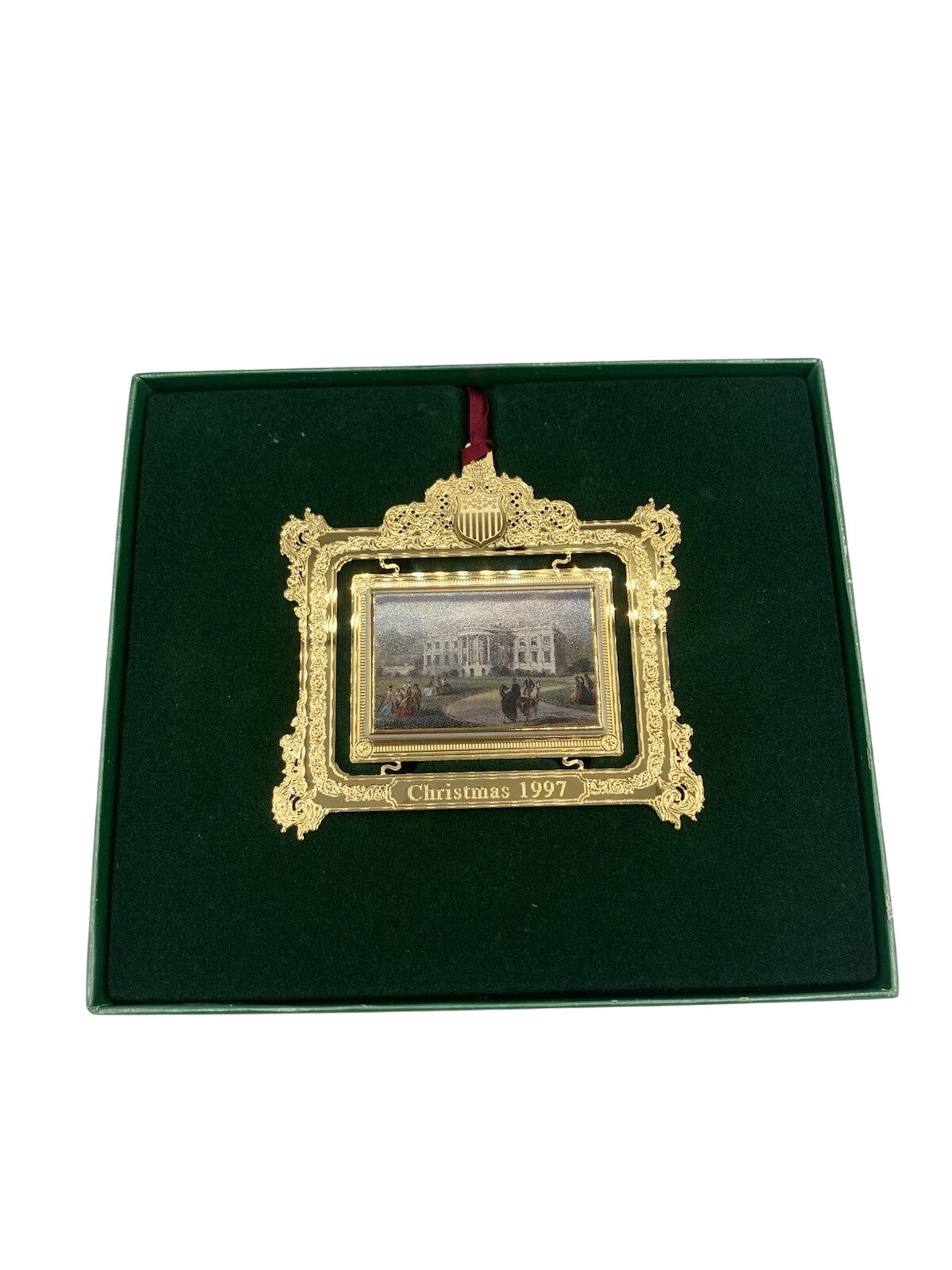 Gold-Plated White House Christmas Ornament - President Franklin Pierce Tribute