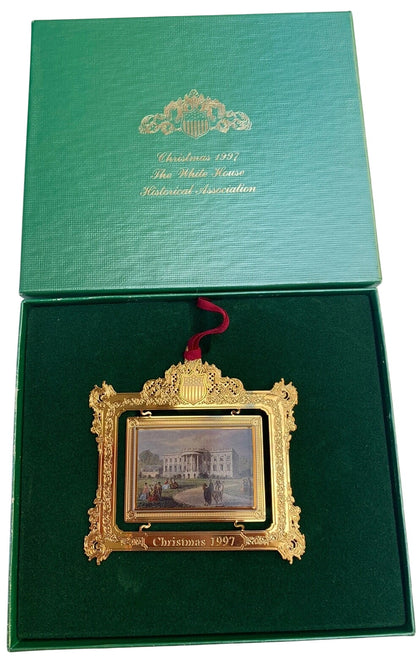 Gold-Plated White House Christmas Ornament - President Franklin Pierce Tribute