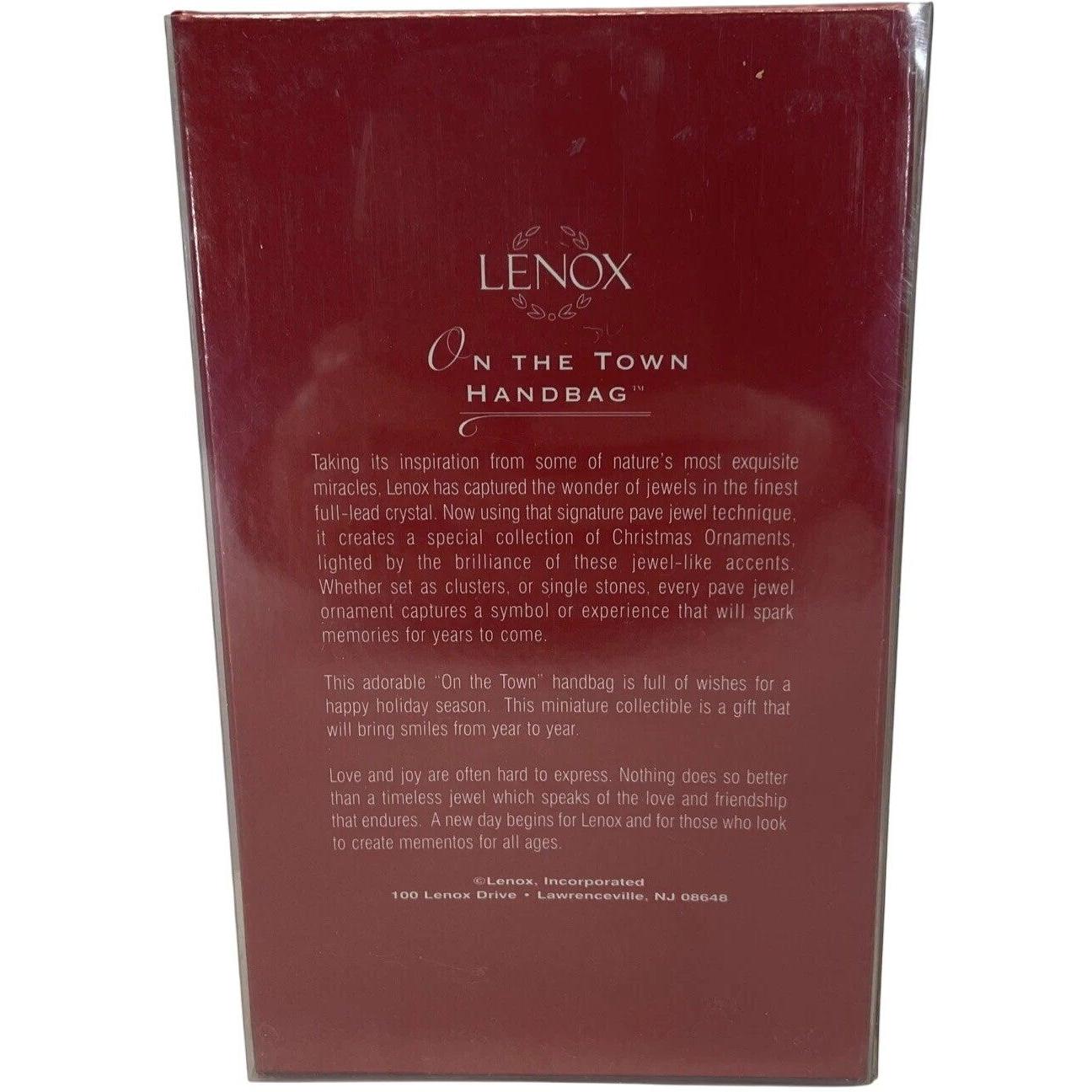 Lenox Lead Crystal "On the Town Handbag" Ornament - Silver-Tone Finish