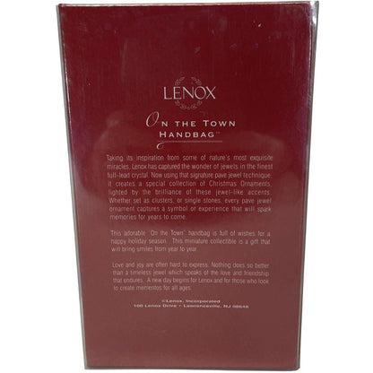 Lenox Lead Crystal "On the Town Handbag" Ornament - Silver-Tone Finish