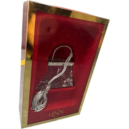 Lenox Lead Crystal "On the Town Handbag" Ornament - Silver-Tone Finish