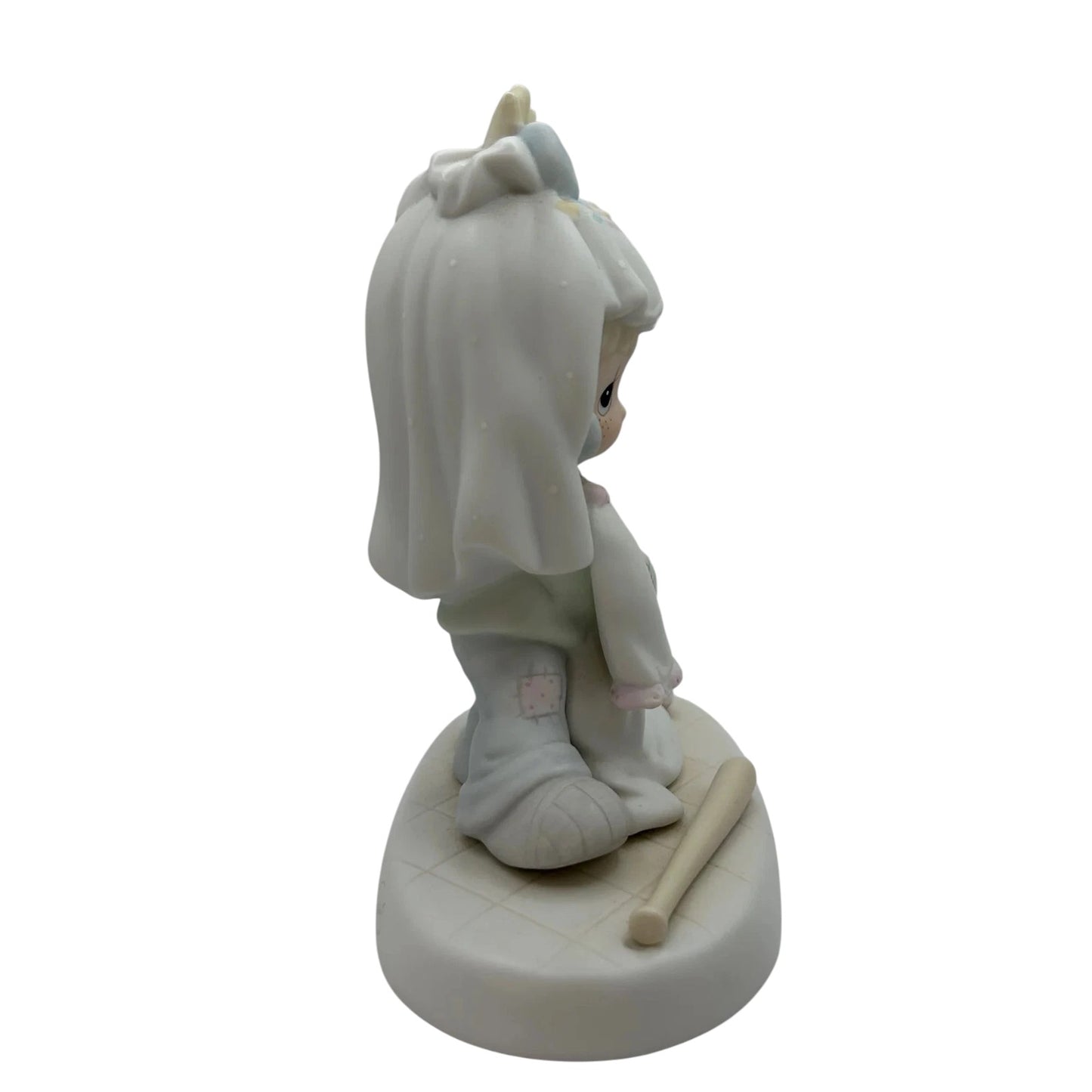 Little Girl Dreams of Wedding Day in Beautiful White Gown and Tiara