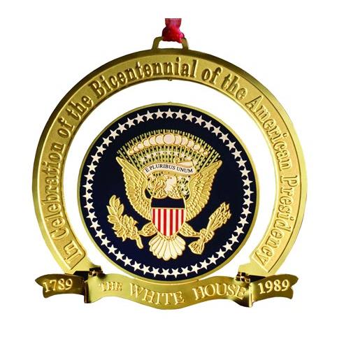 1989 White House Historical Association Ornament - Presidential Bicentennial Edition