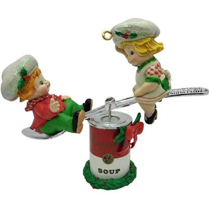 Vintage A Hearty Christmas Carlton Cards Ornaments (Campbell's Soup) CXOR-090T