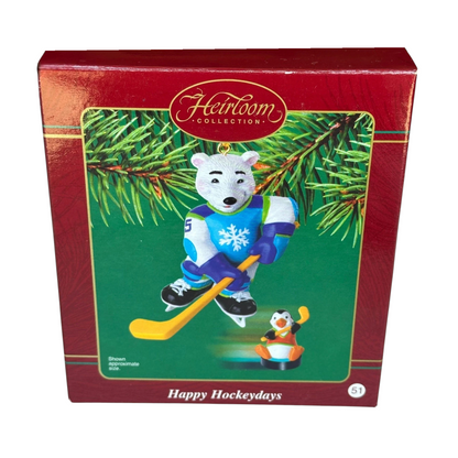 Vintage Happy Hockeydays Carlton Cards Ornaments (Sports & Activities) CXOR-076J