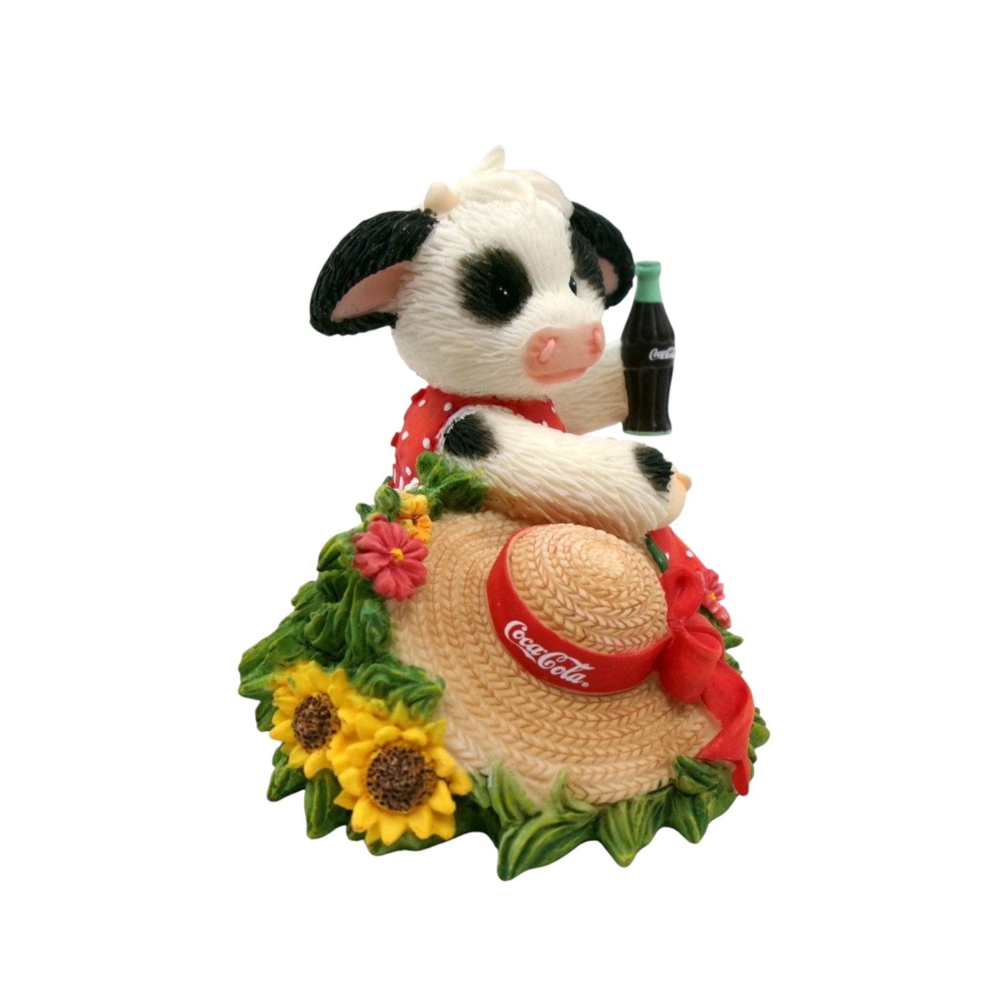 Vintage I Cudn't Be Happier" Girl Drinking Coke Figurine Enesco Ornament (Coca Cola) 826979 826979