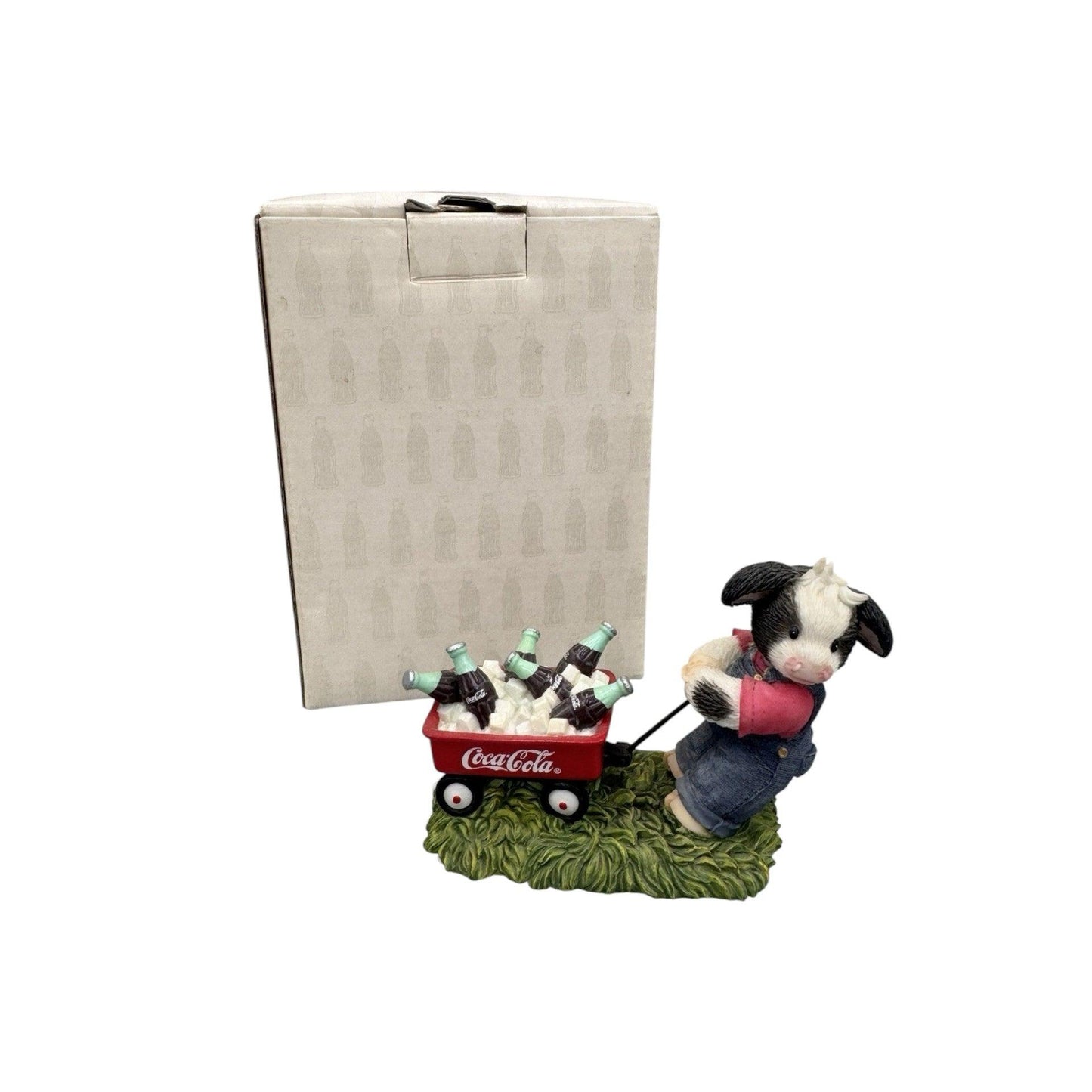 Vintage Loads of Refreshment For Heifer-yone - Boy Pulling Wagon Figurine Enesco Ornament (Coca Cola) 827118 827118