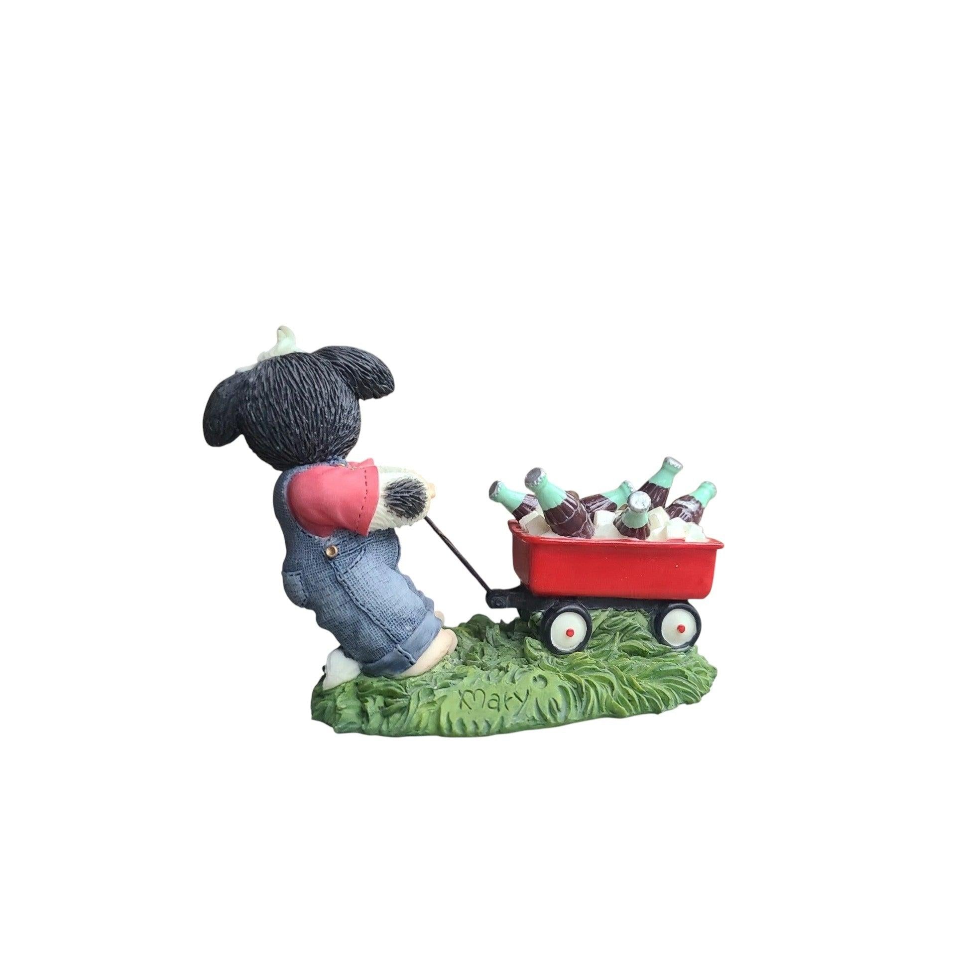 Vintage Loads of Refreshment For Heifer-yone - Boy Pulling Wagon Figurine Enesco Ornament (Coca Cola) 827118 827118