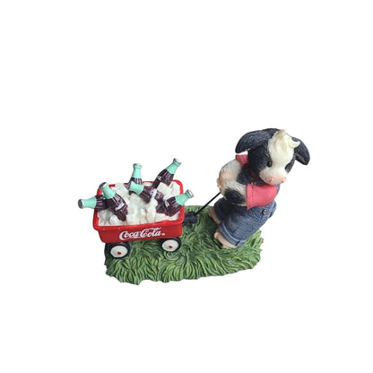 Vintage Loads of Refreshment For Heifer-yone - Boy Pulling Wagon Figurine Enesco Ornament (Coca Cola) 827118 827118