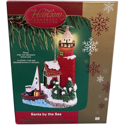 Vintage Santa by the Sea Carlton Cards Ornaments (Lighthouse) by Carlton Cards CXOR-088N
