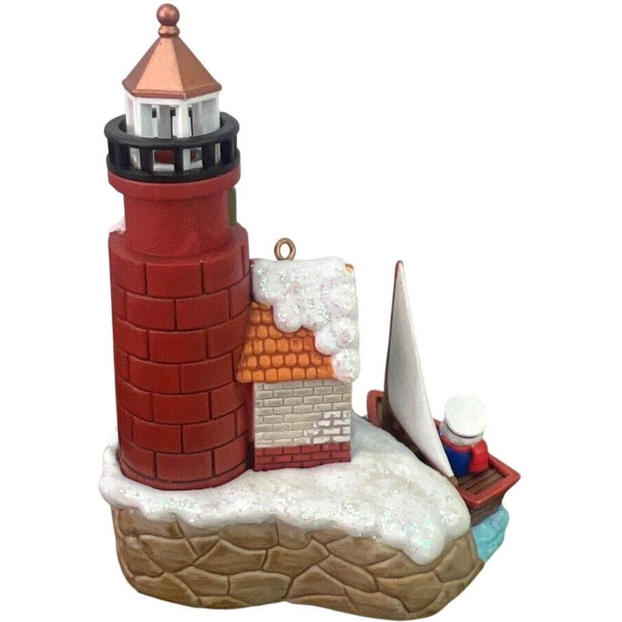 Vintage Santa by the Sea Carlton Cards Ornaments (Lighthouse) by Carlton Cards CXOR-088N