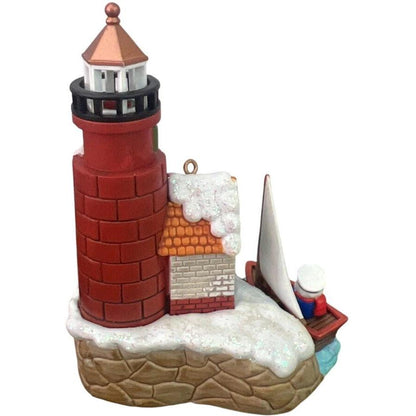Vintage Santa by the Sea Carlton Cards Ornaments (Lighthouse) by Carlton Cards CXOR-088N